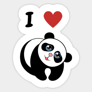 I love Pandas Sticker